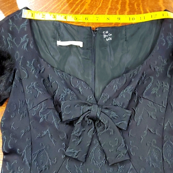 Vintage Black Saks Fifth Avenue Cocktail Dress - Picture 11 of 13